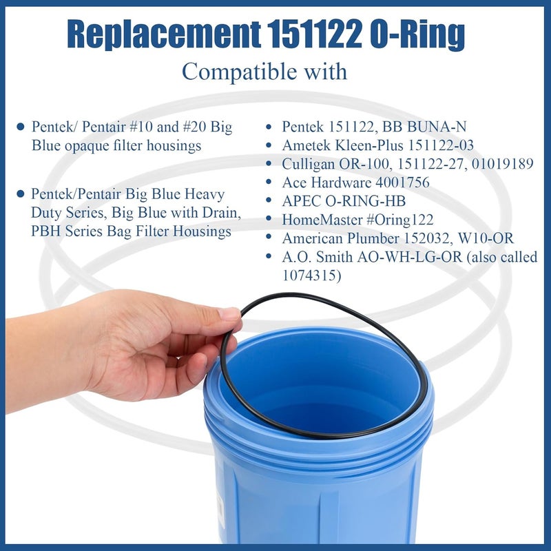 Eiahonen 151122 Water Filters O-Rings Compatible with Pentair Pentek Big Bule Water Filters Housings(5 Pack) - Image 4